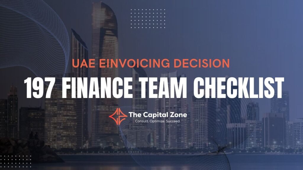  UAE eInvoicing Decision 197 Finance Team Checklist
